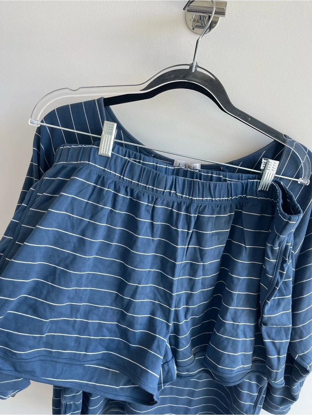LAKE Blue Striped Pajama Matching Set